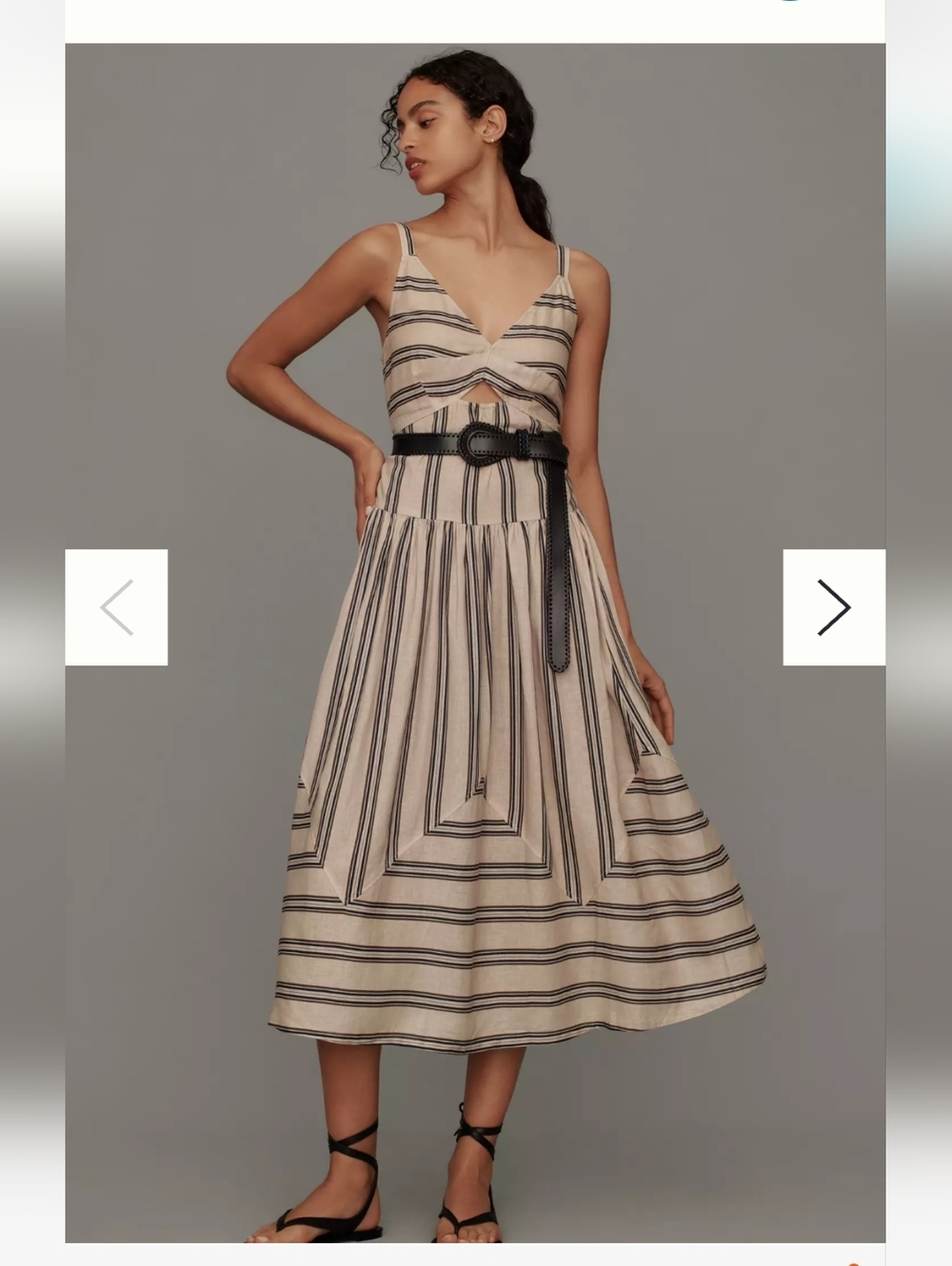 Anthropologie Plenty by Tracy Reese Sleeveless Linen Fit & Flare Midi Dress